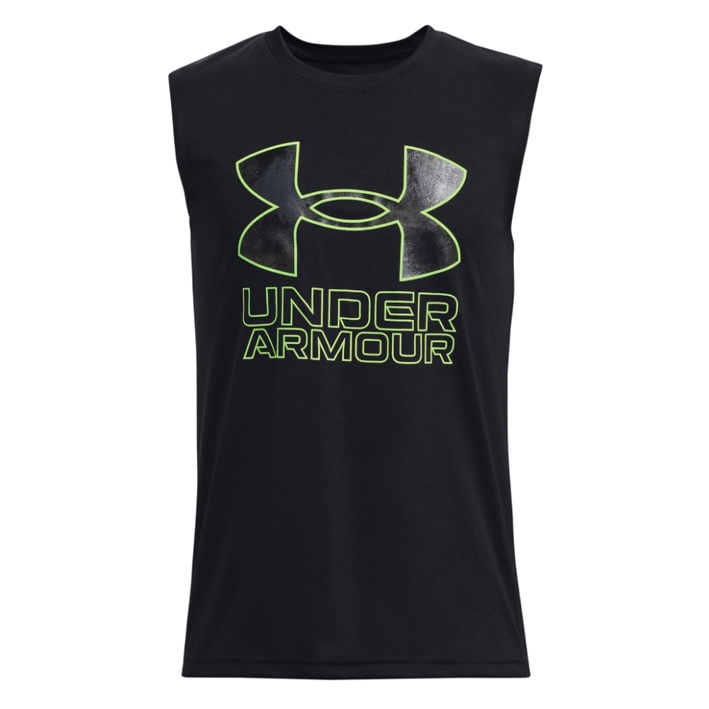 NWT Under Armour Black & Neon Large Logo Tank
